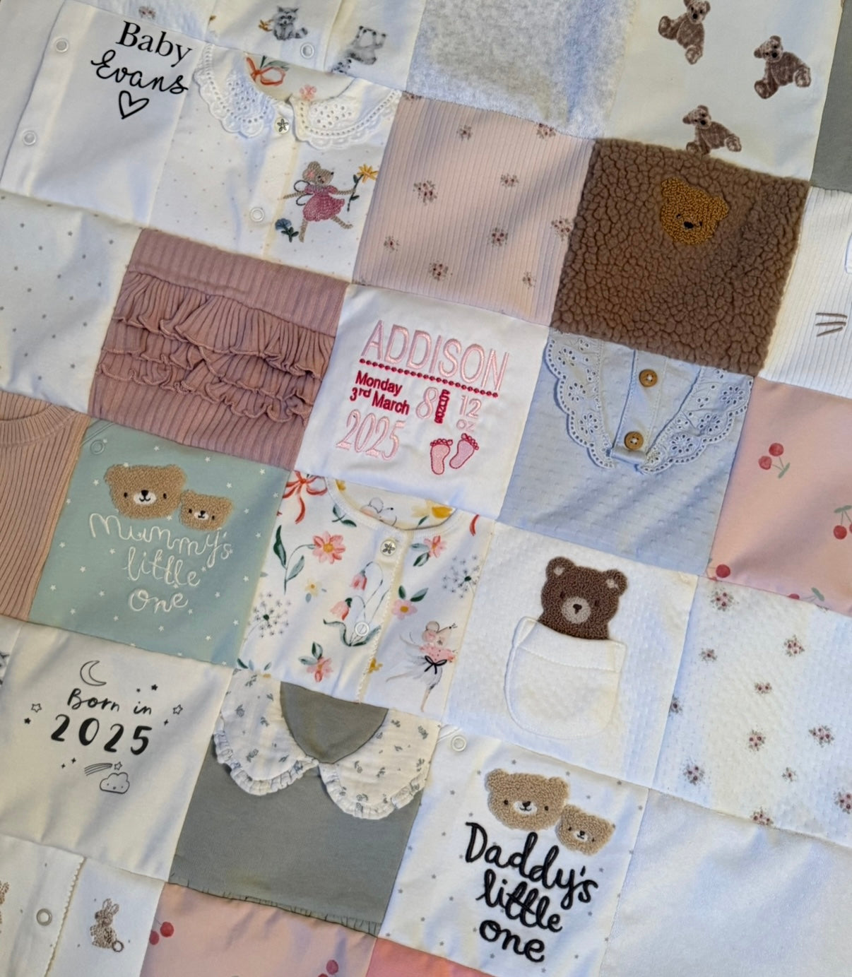 Keepsake baby blankets